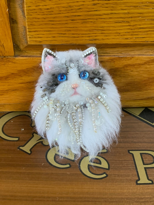 Hand Embroidered Brooch