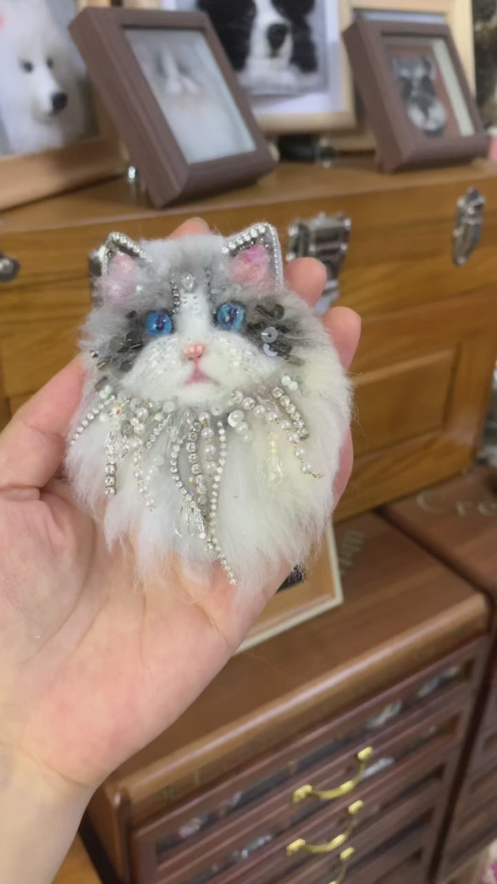 Hand Embroidered Brooch